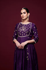 Shahariya Purple Anarkali with Dupatta