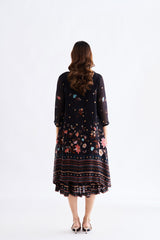 Black Floral Dress With Jacket