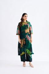 Bottle Green Floral Co Ord Set RTS