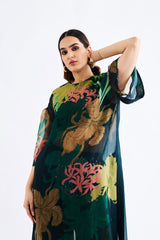 Bottle Green Floral Co Ord Set RTS