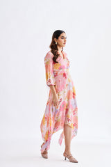 Pink Floral Dress RTS