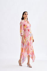 Pink Floral Dress RTS