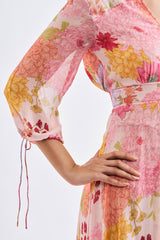 Pink Floral Dress RTS