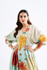 Sage Green Floral Dress