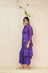 Naisha Jacket Set - Purple