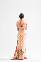 Kathya saree set_ mocha beige