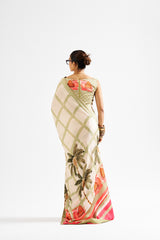 Elena saree set_ Light green