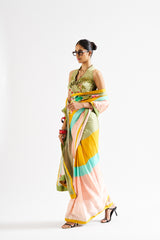 Alya saree set_ yellow