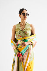 Alya saree set_ yellow