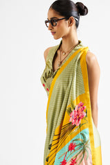 Alya saree set_ yellow