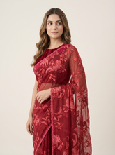 Leena Saree Set- Maroon