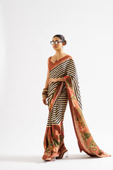 Masha saree set_ Brown