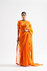 Natalie Saree Set - Orange