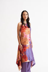 Ashley-Blue Asymmetric Kurta Set