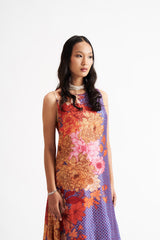 Ashley-Blue Asymmetric Kurta Set