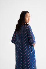 Martha-Blue Kurta Patch High Low Set RTS