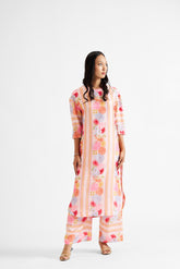 Tiana-Pink Lines Kurta Set