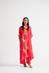 Daniela-Red Floral Kurta Set RTS