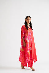 Daniela-Red Floral Kurta Set RTS