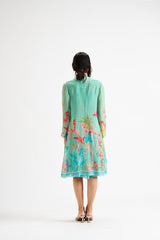 Evana-Green Short Jacket Dress