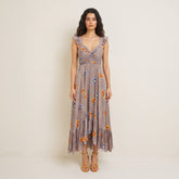 Miori Long Dress-Grey