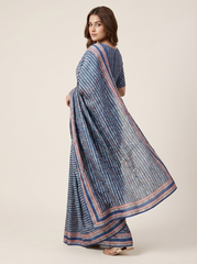 Glitter Tabby Checks Saree with Blouse