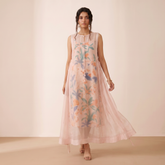 Sofia Organza Dress- Peach