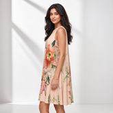 Anne short dress - Peach
