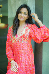 Shika Top and Pant Set - Red