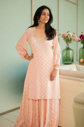 Thanu Kurtha Skirt Set - PINK