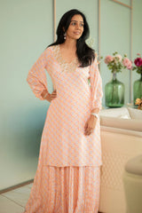 Thanu Kurtha Skirt Set - PINK