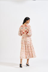 Cherrie dress with dupatta - Red RTS