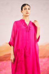 Alba Kaftan Set With Bottom- Hot pink RTS