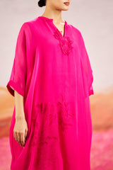 Alba Kaftan Set With Bottom- Hot pink RTS