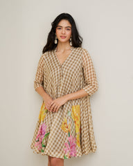 Anahi Dress- Wood Brown