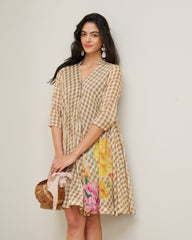 Anahi Dress- Wood Brown