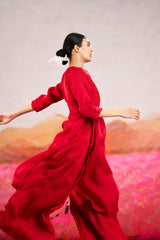 Aster Top With Bottom - Red