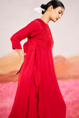 Aster Top With Bottom - Red