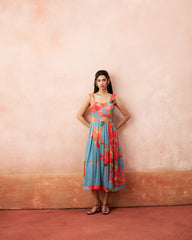 Athika Dress- Bluish Grey