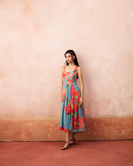 Athika Dress- Bluish Grey