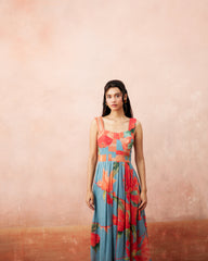 Athika Dress- Bluish Grey