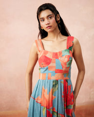 Athika Dress- Bluish Grey