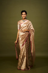 Binita saree set - Copper Gold