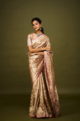Binita saree set - Copper Gold