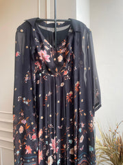 Black Floral Dress With Jacket