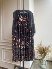 Black Floral Dress With Jacket