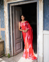 Cecelia saree red - Crimson