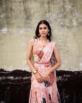 Cami saree - Coral