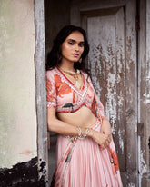Jessie lehenga set - Coral