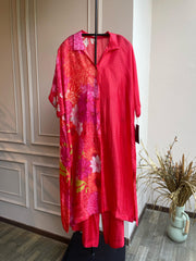 Daniela-Red Floral Kurta Set RTS